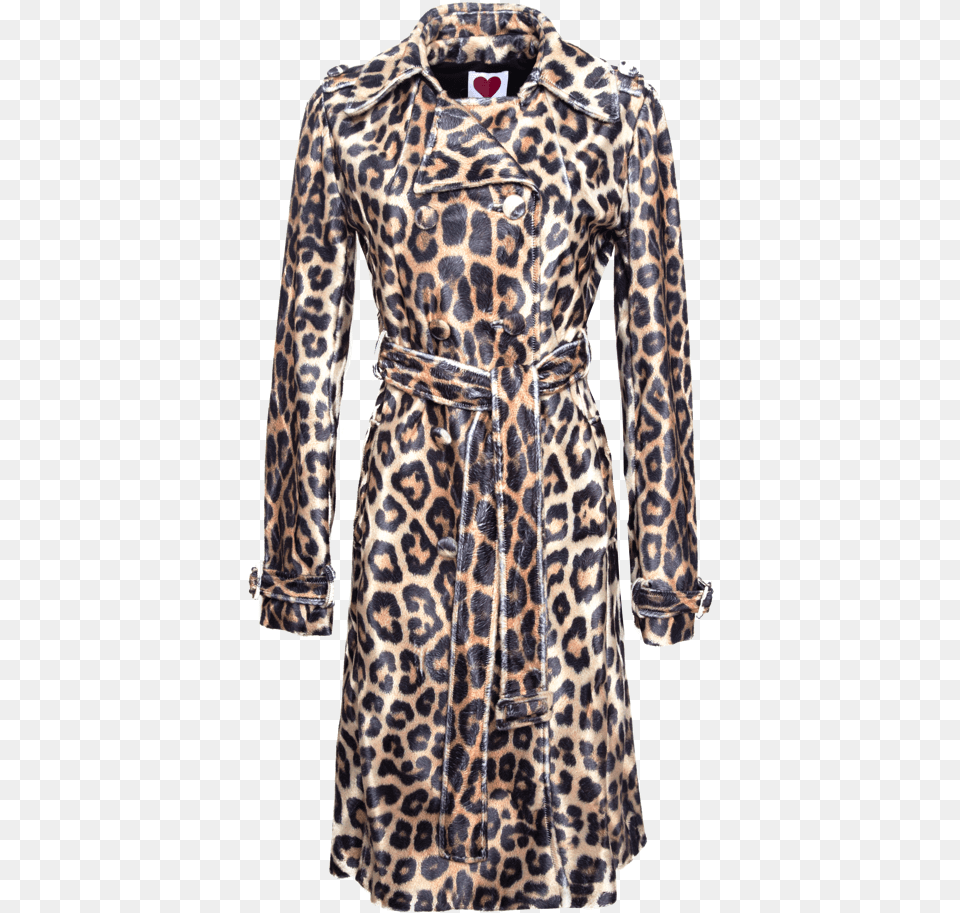 Classic Leopard Trench Coat Trench Coat, Clothing, Overcoat, Trench Coat Free Png Download