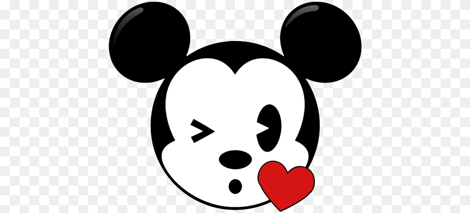 Classic Mickey Blowing A Kiss Classic Mickey With Hearts Disney Baby How Big Are You, Stencil, Ammunition, Grenade, Weapon Png
