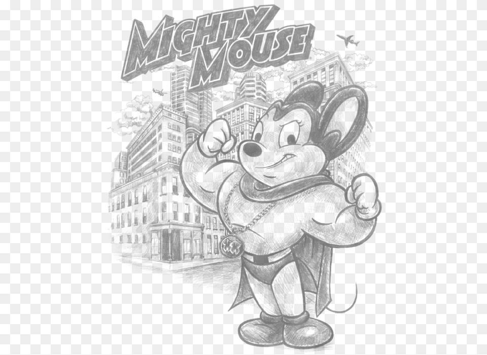 Classic Mighty Mouse Flexing, Adult, Wedding, Person, Female Png Image