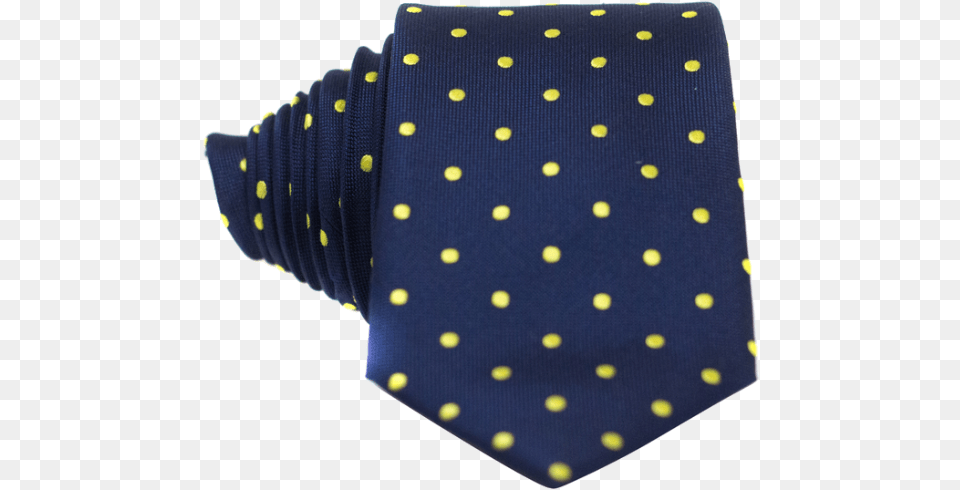 Classic Navy Blue And Yellow Dot Necktie Polka Dot, Accessories, Ball, Formal Wear, Sport Png