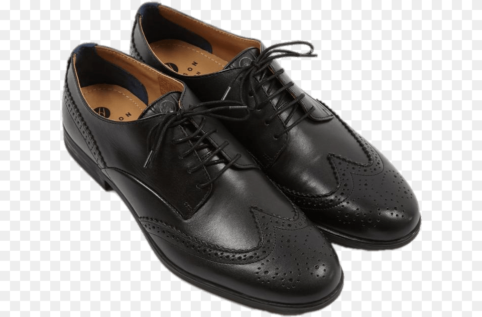Classic Pair Of Black Brogue Shoes Brogue Shoes Transparent, Clothing, Footwear, Shoe, Sneaker Png Image