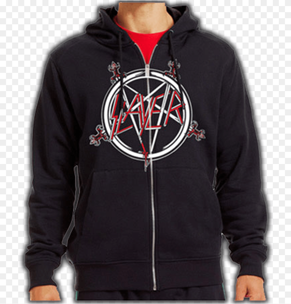 Classic Pentagram Logo Hoodie By Slayer, Clothing, Knitwear, Sweater, Sweatshirt Free Png Download