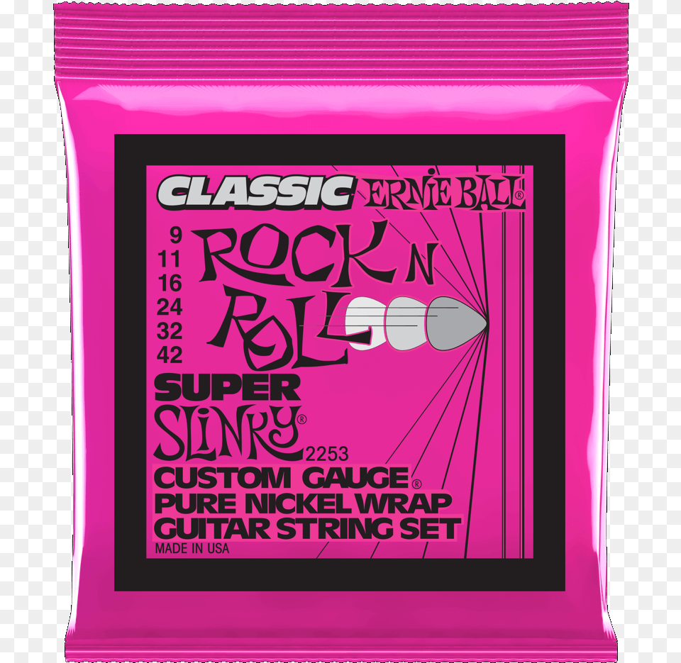 Classic Pure Nickel Ernie Ball Super Slinky, Advertisement, Poster, Purple Free Png
