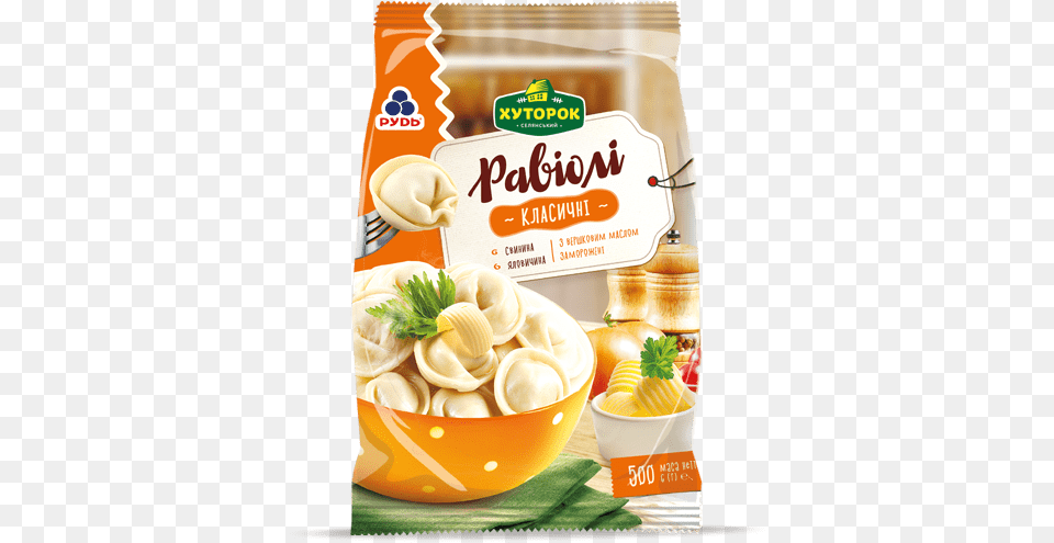 Classic Ravioli With Dairy Cream Butter Products Convenience Food, Pasta Png Image