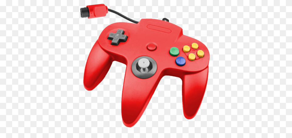 Classic Red Nintendo 64 Controller, Electronics, Joystick Free Png