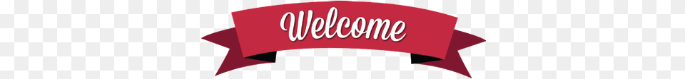 Classic Red Welcome Banner Welcome Sign Red, Logo, Text Free Png