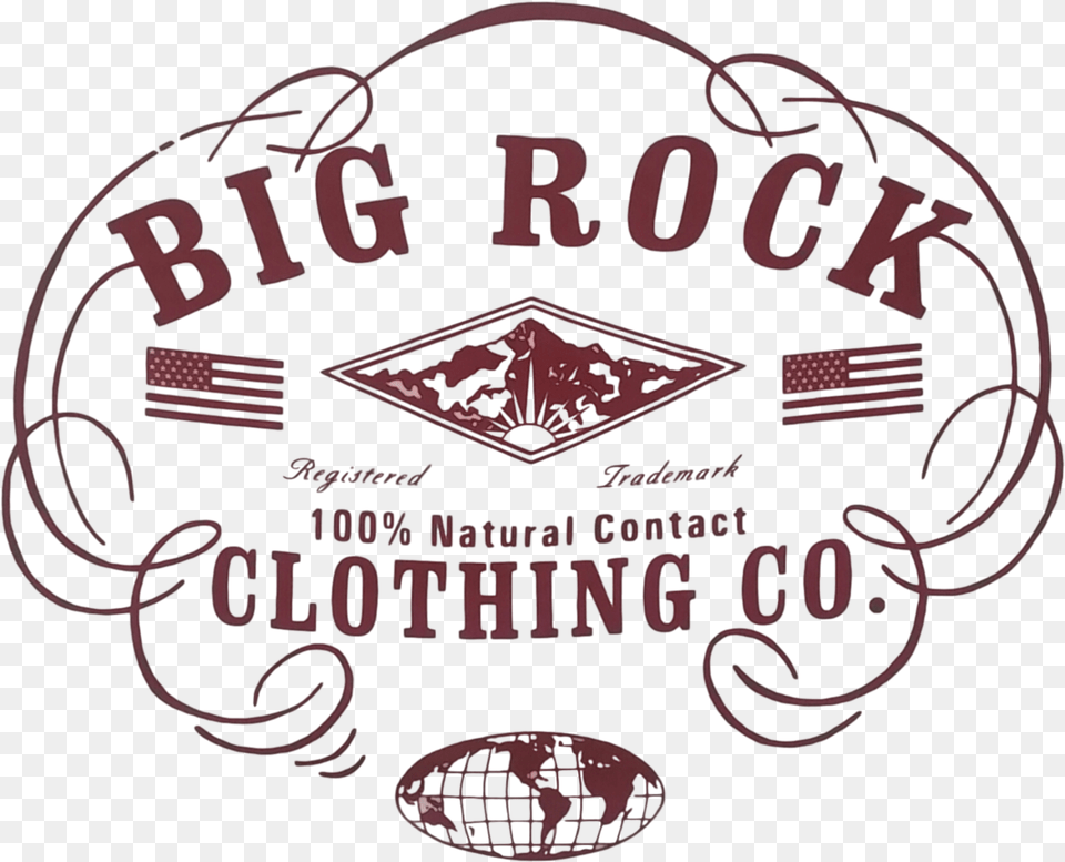 Classic Rock Big Rock Trademark Big Rock Clothing, Logo, Maroon Free Transparent Png