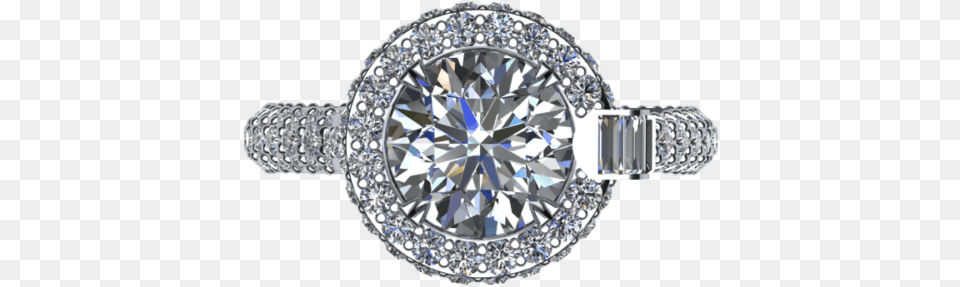 Classic Round Halo Engagement Ring Engagement Ring, Accessories, Diamond, Gemstone, Jewelry Free Png Download