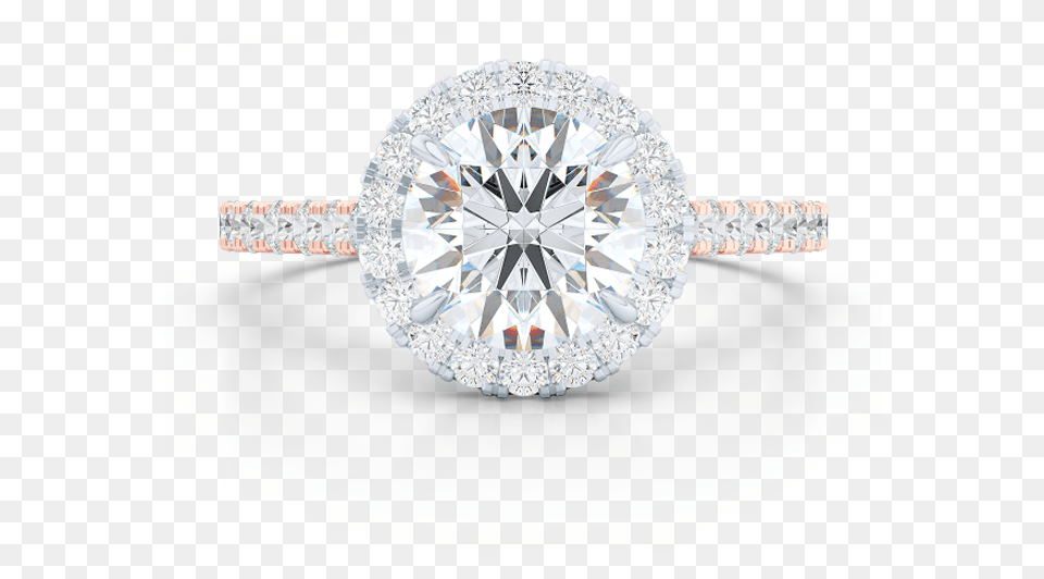 Classic Round Halo Engagement Ring Hand Fabricated Pre Engagement Ring, Accessories, Diamond, Gemstone, Jewelry Png Image