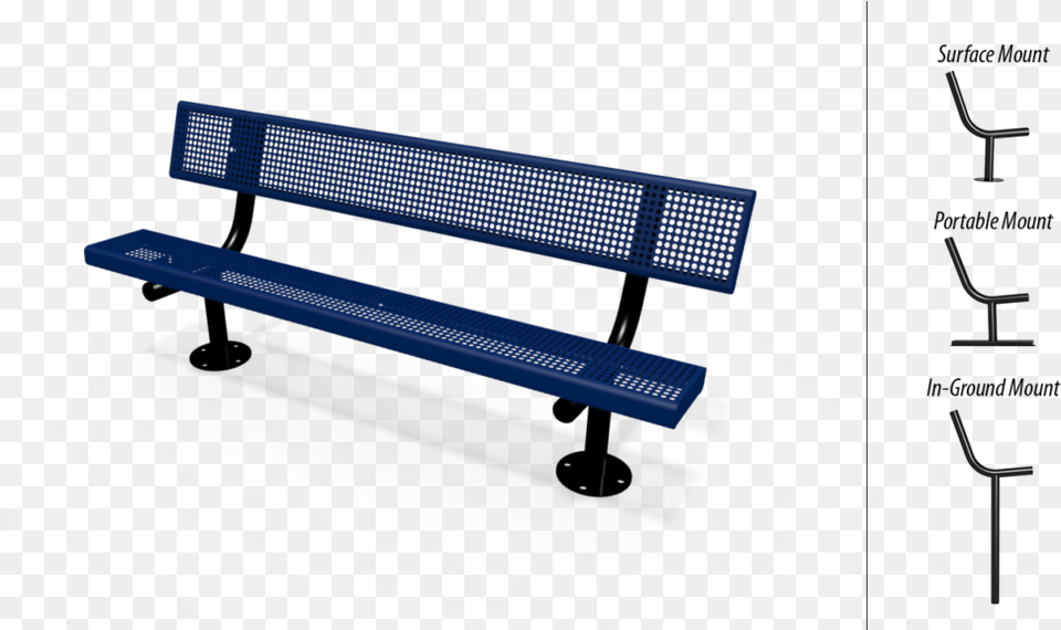 Classic Series Bench Superior Recreational Products 639 Surface Mount Ultra, Furniture, Park Bench Free Png