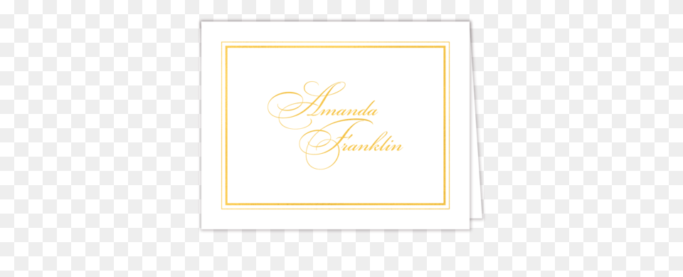 Classic Shine Foil Pressed Folded Note Inviting Treasures Inc, Text, Calligraphy, Handwriting, Envelope Png Image