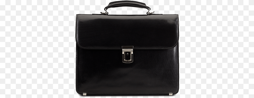 Classic Small Briefcase Black Leather Briefcase, Bag, Accessories, Handbag Free Png Download