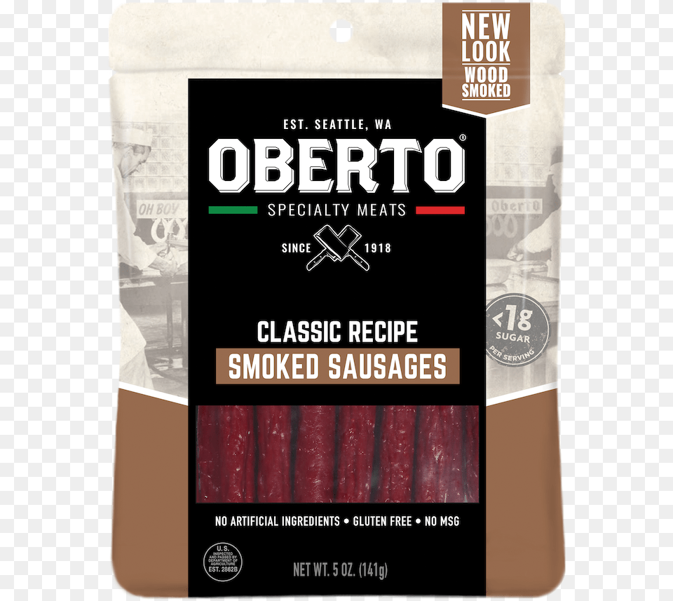 Classic Smoked Sausage U2014 Oberto Oberto Teriyaki Beef Jerky, Advertisement, Poster, Adult, Wedding Free Png