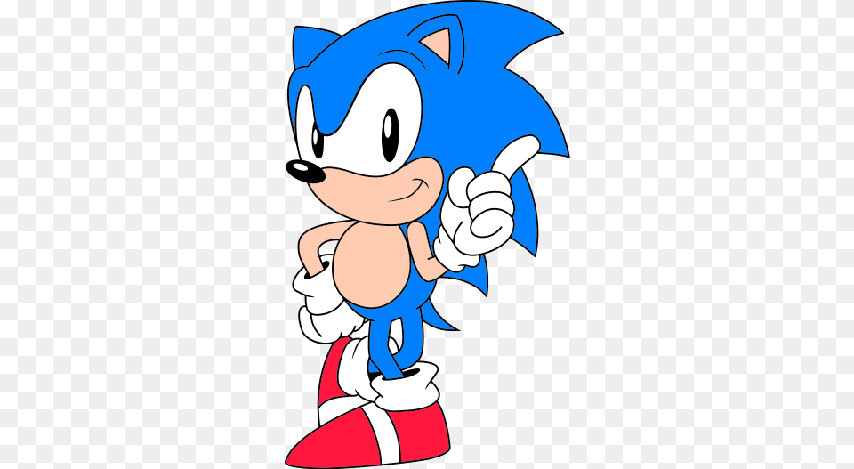 Classic Sonic Classic Sonic The Hedgehog Pose, Baby, Person, Book, Cartoon Png Image