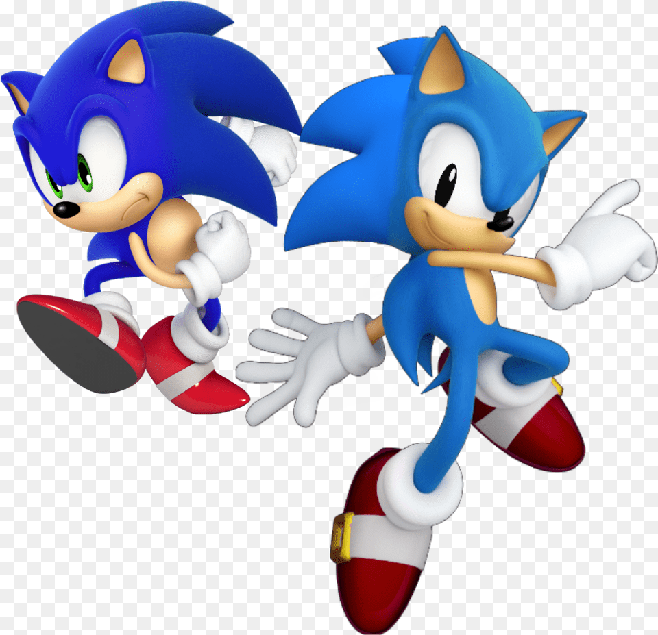 Classic Sonic Sonic The Hedgehog Classic And Modern, Toy, Baby, Person Png Image