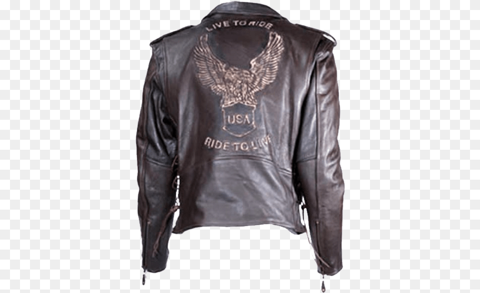 Classic Style Motorcycle Jacket With Side Laces And Leather Jacket, Clothing, Coat, Leather Jacket, Hoodie Free Png Download