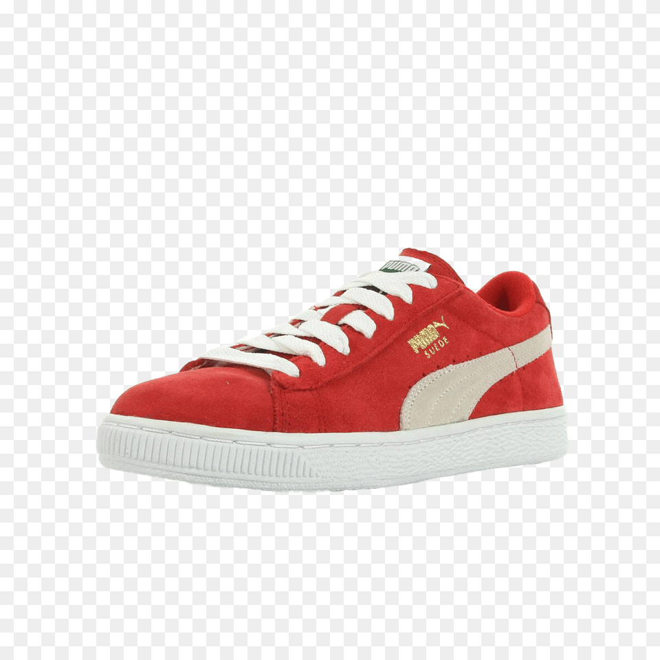 Classic Suede Red Shoe, Clothing, Footwear, Sneaker, Canvas Png Image