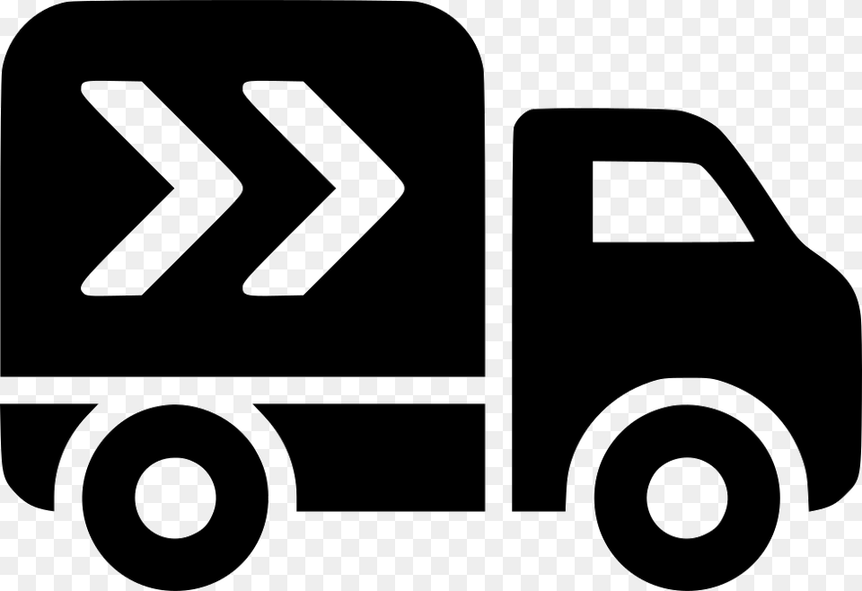 Classic Truck Express Truck With Arrow Icon, Stencil, Transportation, Vehicle, Device Free Png Download