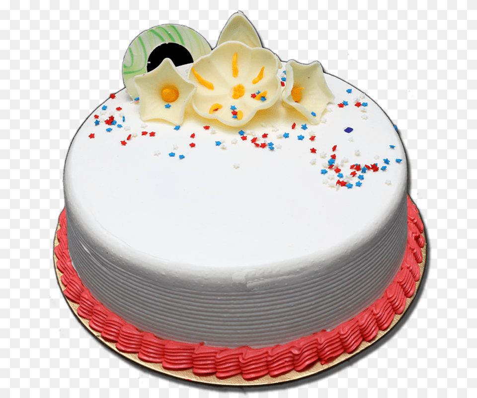 Classic Vanilla Cake California Fried Chicken And Pastry Shop, Birthday Cake, Cream, Dessert, Food Free Png Download