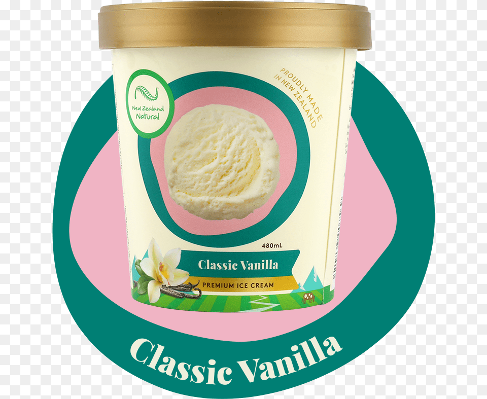 Classic Vanilla U2014 New Zealand Natural, Cream, Dessert, Food, Ice Cream Free Transparent Png