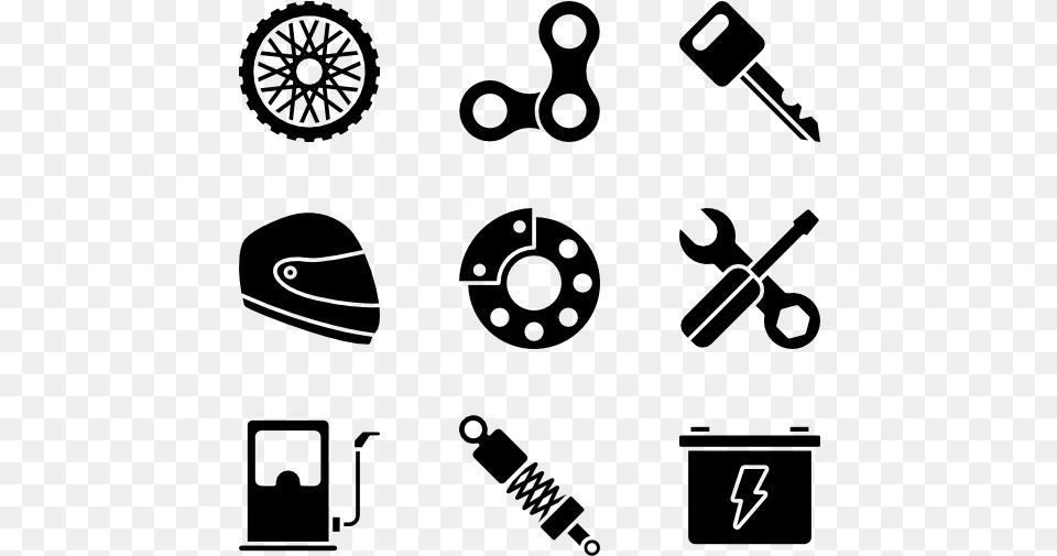 Classic Vector Symbol Motorcycle Parts Vector, Gray Free Png Download