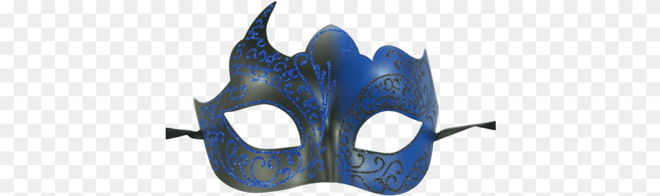 Classic Venetian Half Mask Classic Venetian Half Mask Blue Black Venetian Mask Masquerade Laser Cut Mardi, Animal, Fish, Sea Life, Shark Free Png Download