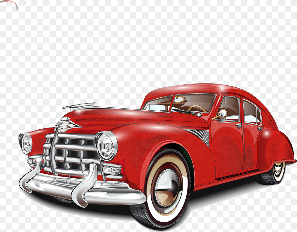 Classic Vintage Poster Vector Cars Car Vector Vintage Car, Transportation, Vehicle, Machine, Wheel Free Transparent Png