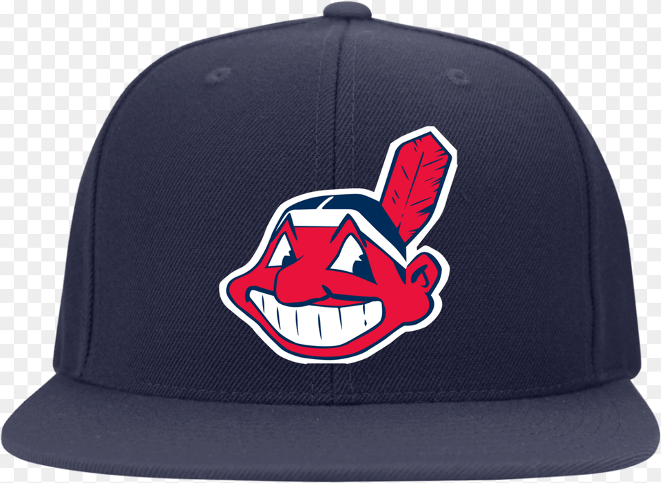 Classic Wahoo Logo Yupoong Flat Bill Cleveland Indians, Baseball Cap, Cap, Clothing, Hat Free Png