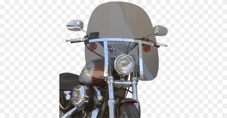 Classic Windshield 35mm And 39mm Forks Medium Bronze Windshield, Motorcycle, Transportation, Vehicle, Headlight Free Transparent Png
