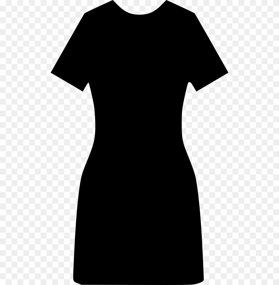 Classic Woman Lady Dress Little Black Dress, Clothing, T-shirt, Silhouette Png Image