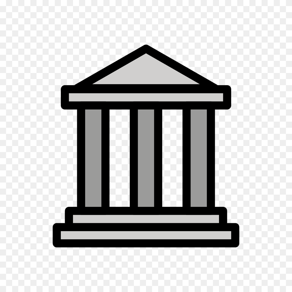 Classical Building Emoji Clipart, Outdoors, Gate, Architecture, Pillar Free Transparent Png