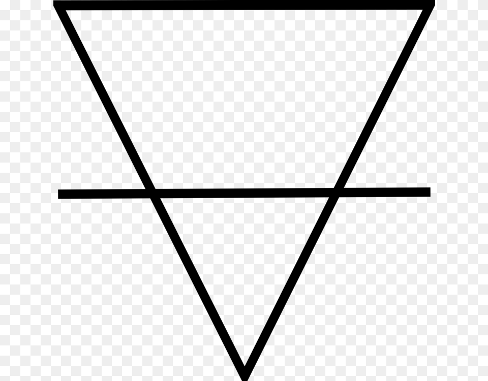 Classical Element Aether Symbol Earth Triangle, Gray Png Image