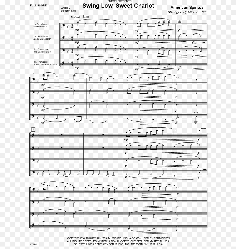 Classics For Trombone Quartet Thumbnail Sheet Music, Gray Free Transparent Png