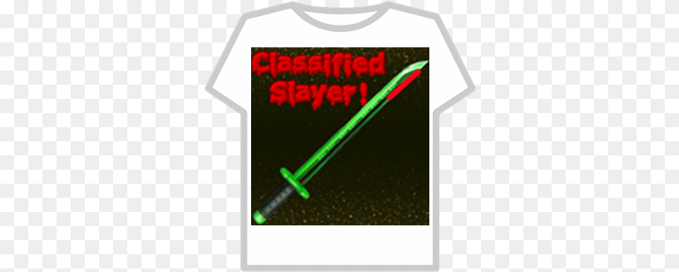 Classified Slayer Logo T Shirt Old Roblox Cool Math Games Roblox T Shirt, Sword, Weapon, Clothing, T-shirt Free Png Download