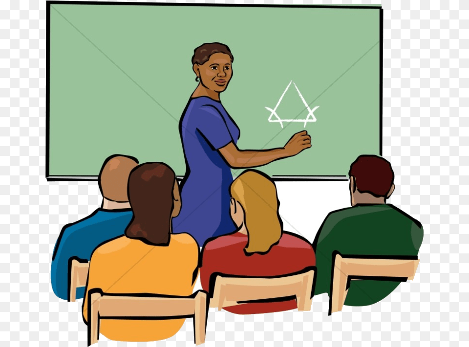 Classroom African American Teacher Clipart In Color High School Class Clipart, Adult, Person, People, Woman Png Image