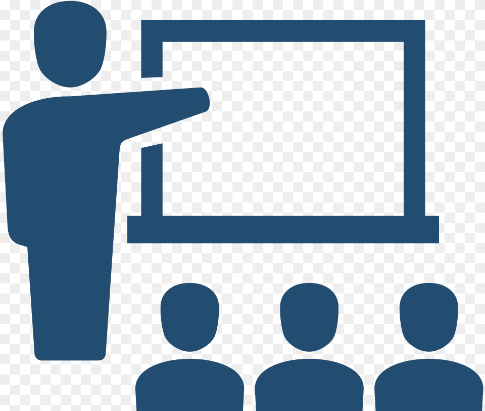Classroom Icon Blue Clipart Download Instructor, People, Person, White Board, Electronics Free Transparent Png