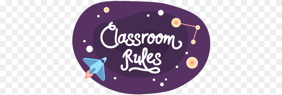 Classroom Rules Space Sticker Icon U0026 Svg Classroom Rules Icon, Disk, Text Free Png