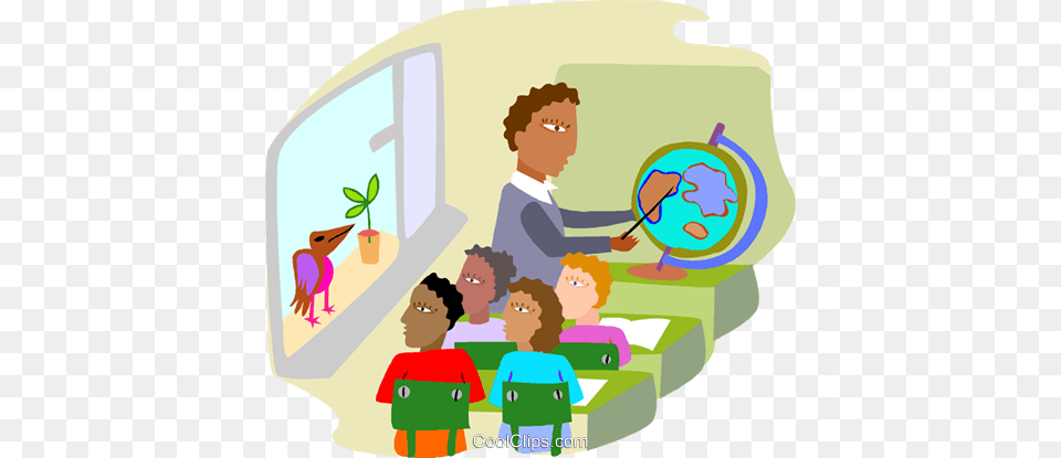 Classroom With Teacher Instructing Class Royalty Vector Clip, Person, Girl, Female, Child Free Transparent Png