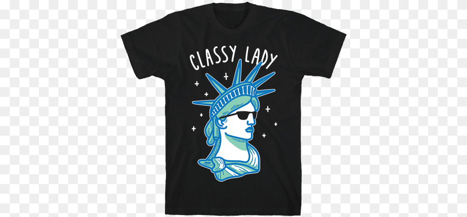 Classy Lady Liberty Mens T Shirt Pansexual Shirt, Clothing, T-shirt, Face, Head Free Png
