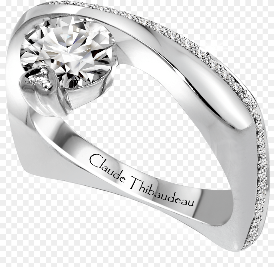 Claude Thibaudeau Design Avante Garde Style White Gold Claude Thibaudeau, Accessories, Jewelry, Ring, Diamond Free Transparent Png