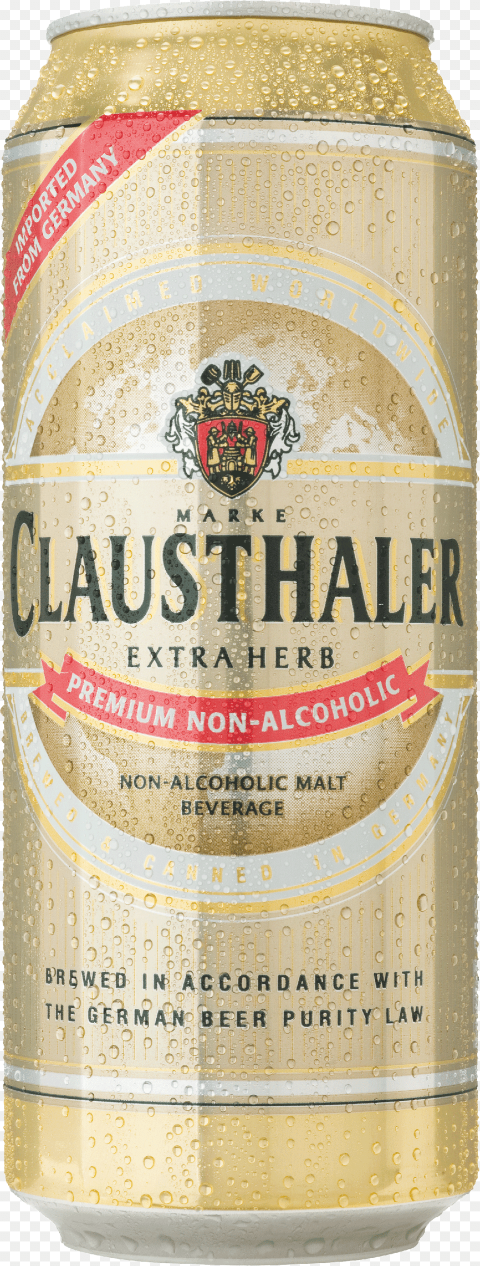 Clausthaler Extra Herb Dose, Alcohol, Beer, Beverage, Lager Png Image