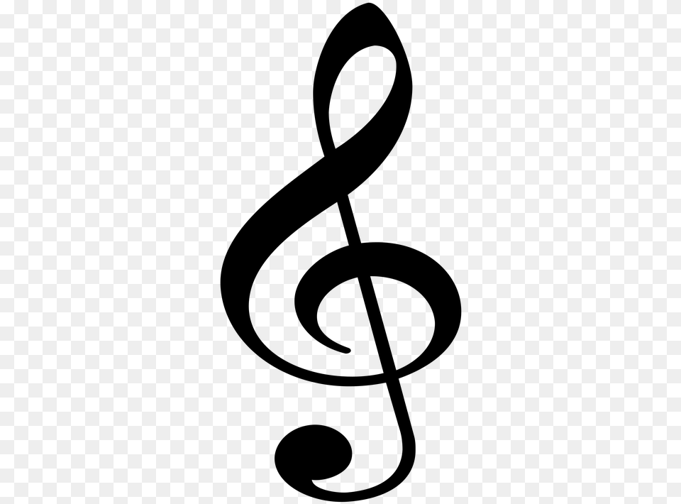 Clave De Sol Treble Clef Jpg, Gray Free Transparent Png