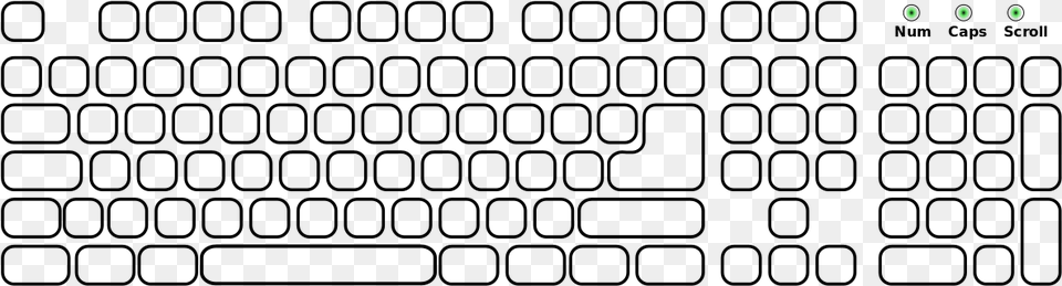 Clavier Without Labels Shapes Only Computer Keyboard Png Image