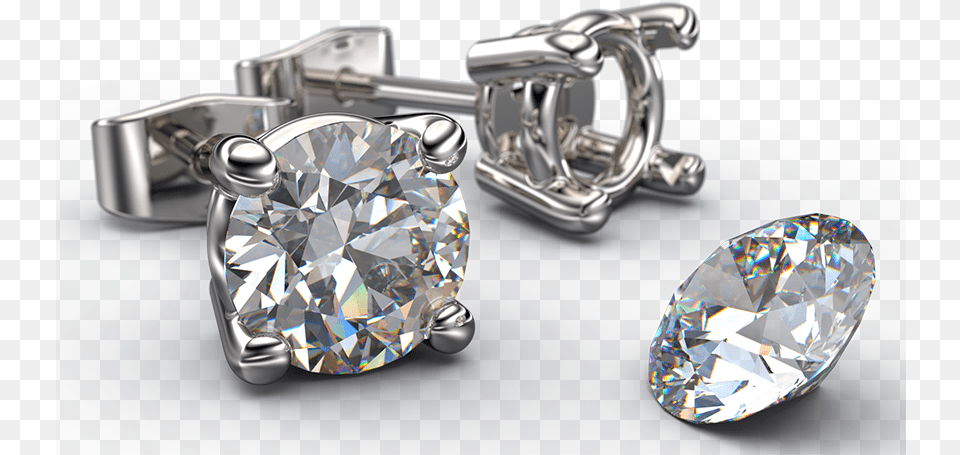 Claw Diamond Studs Diamond, Accessories, Earring, Gemstone, Jewelry Free Png
