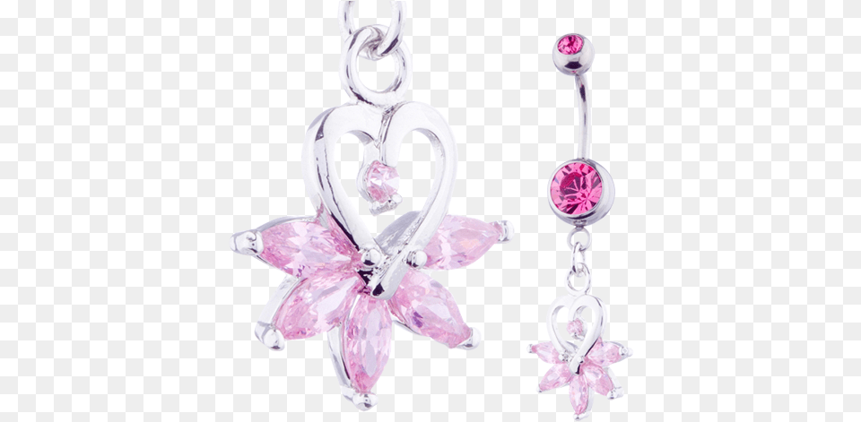 Claw Heart Drop Rose Heart, Accessories, Earring, Jewelry, Silver Free Png Download