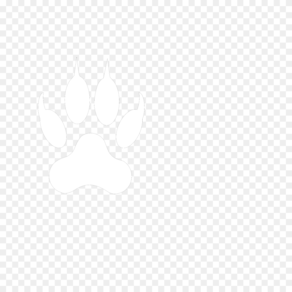 Claw Transparent Clipart Wolf Paw Print White, Electronics, Hardware, Stencil, Logo Free Png Download