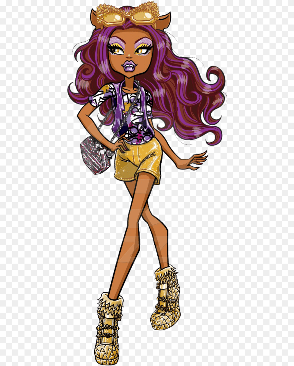 Clawdeen Boo York Monster High Dolls Draculaura And Clawd Wolf, Book, Publication, Comics, Adult Png Image