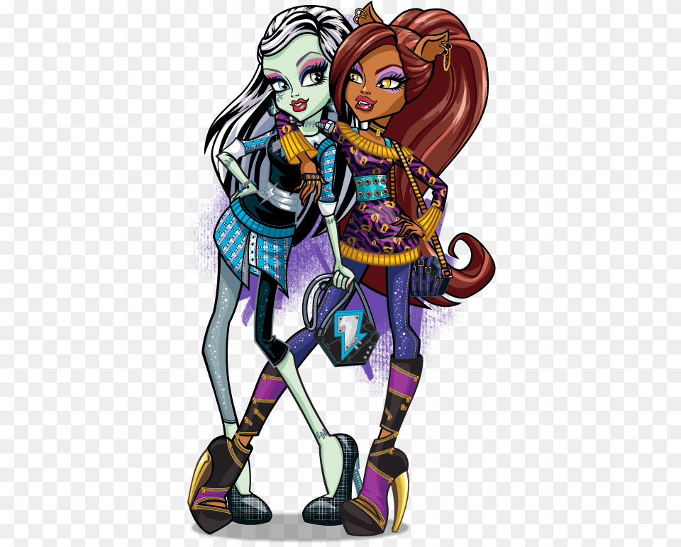 Clawdeen Freetoedit Monster High Frankie And Clawdeen, Publication, Book, Comics, Adult Free Png