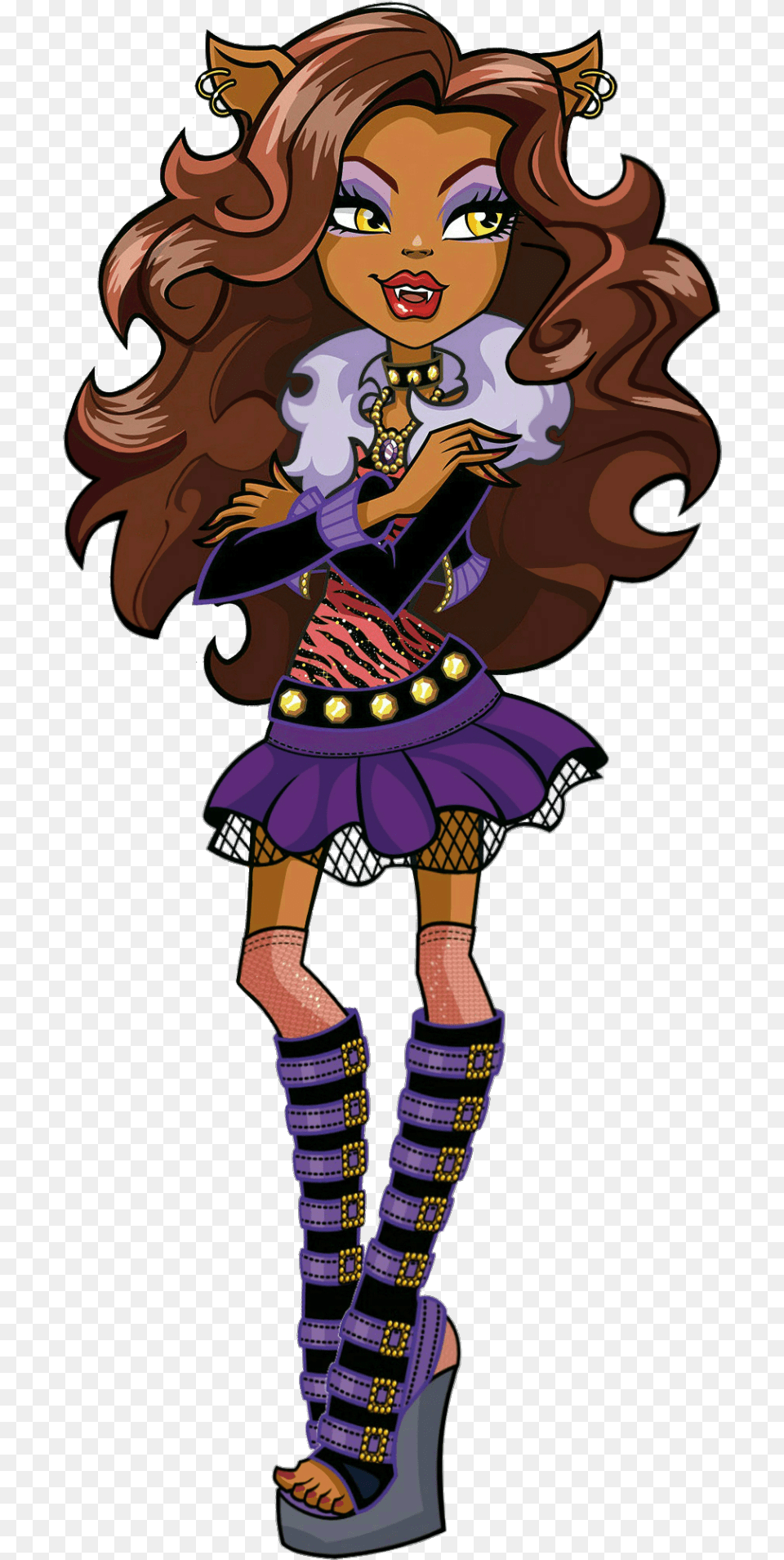 Clawdeen Monster High Art, Book, Publication, Comics, Child Free Png Download