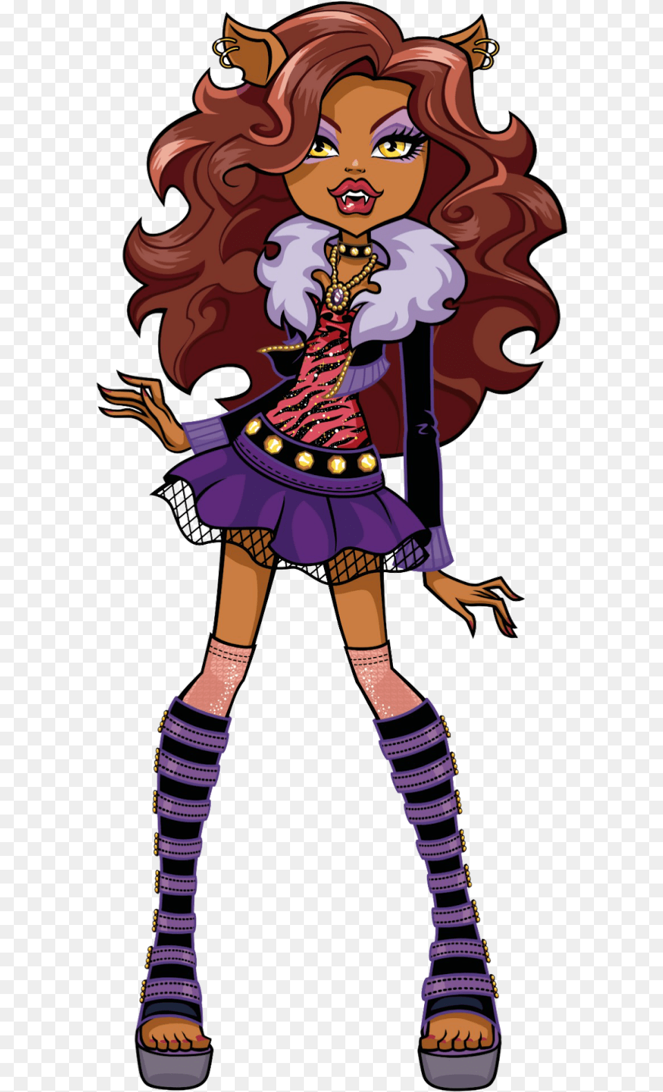 Clawdeen Wolf Clawdeen Wolf Monster High Characters, Book, Publication, Purple, Comics Free Transparent Png
